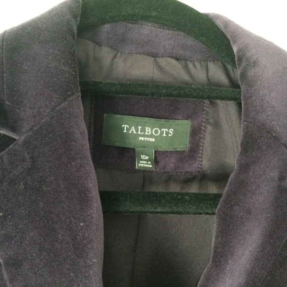 Talbots Petite, purple, velvet blazer, Size 10P - Picture 2 of 4
